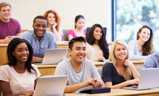 A group of university students