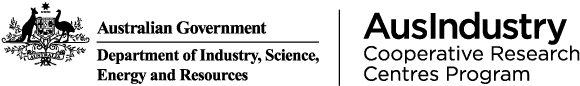 Supported by the Australian Government | Department of Industry, Science, Energy and Resources | AusIndustry, Cooperative Research Centres Program