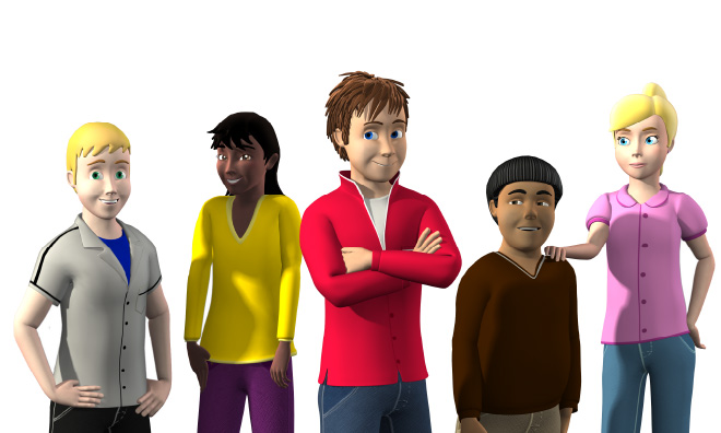 Image of computer generated characters